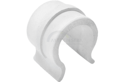 Farklı boru klipsi çeşitleri ve kullanım alanları.